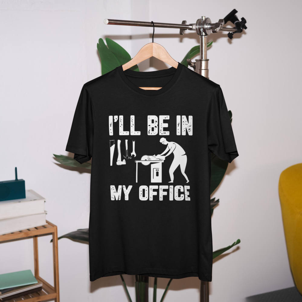 Tools For Woodworking Workshop - Camiseta Masculina de Algodão com Estampa