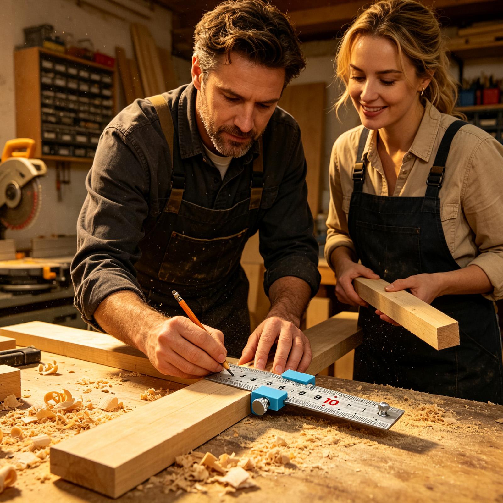Tools For Woodworking Workshop - Ferramentas de Carpintaria: Régua de Medição