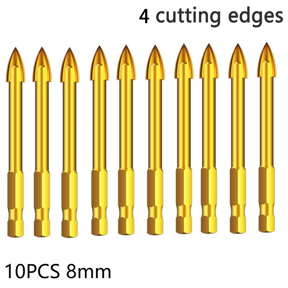 10 pçs 6/8mm broca titânio cer - Workshop Cutting Tools avaliação e preço